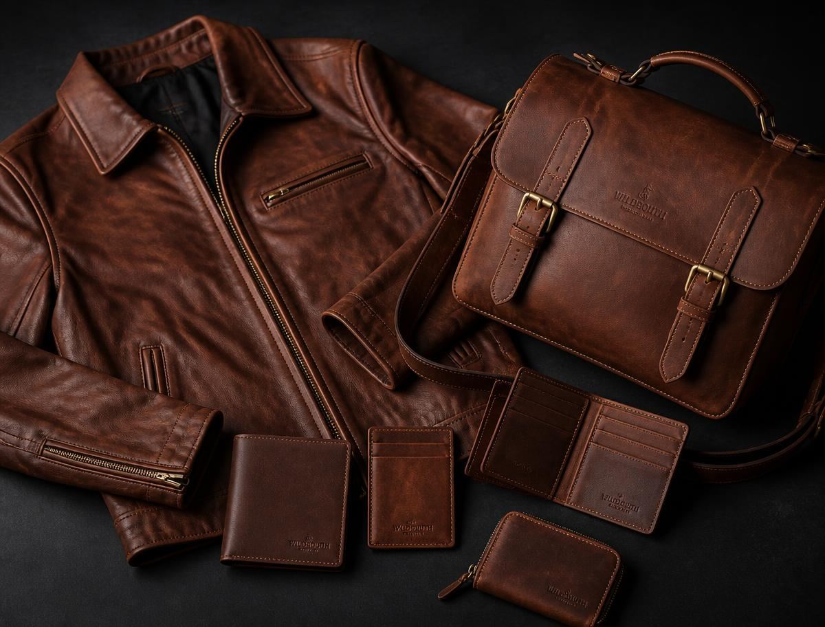 Leather sourced and developed by MAAHOOR Inc.