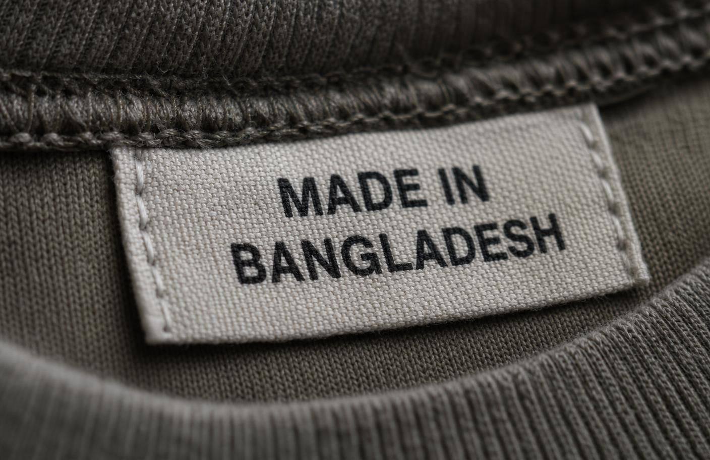 Made in Bangladesh woven garment label